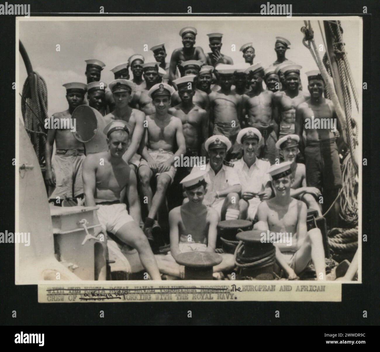 1945 arbeitete Kenia mit der Kenia Royal Naval Volunteer Reserve zusammen, wo sie die Zusammenarbeit der Marine in Eldoret, Nairobi, Liverpool, Machakos, Mombasa, und Kakamega. Stockfoto
