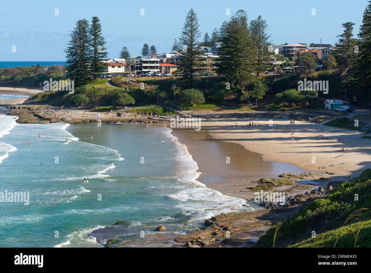 Yamba Beach, Yamba, NSW Australien Stockfoto