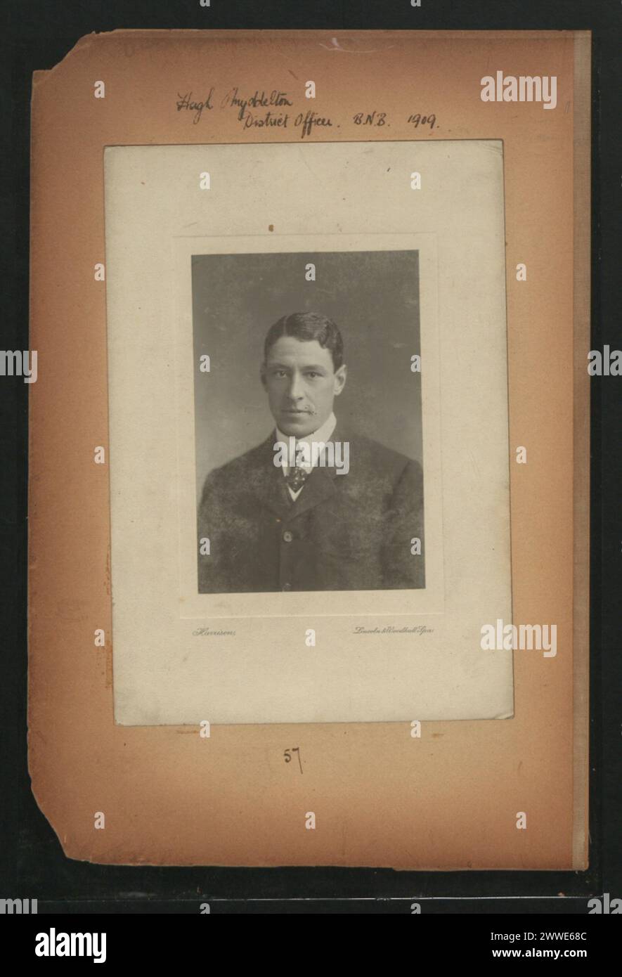 Hugh Myddelton war 1909 District Officer für B.N.B. in Borneo. Stockfoto