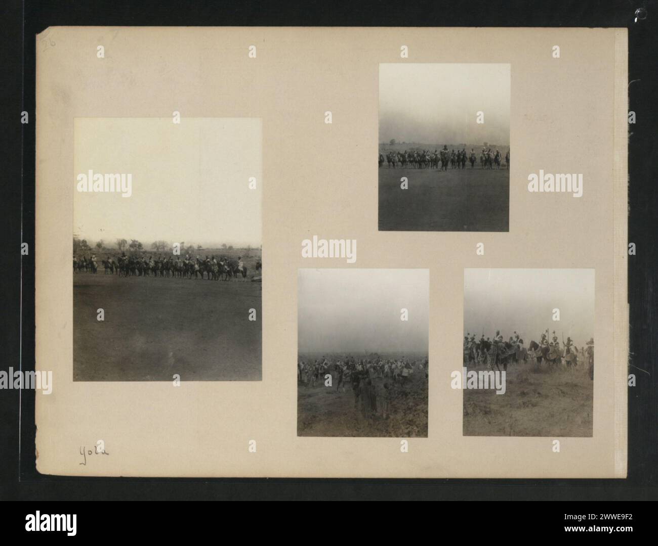 Blick auf Yola mit Blick auf Siedlungsstrukturen, Straßen und städtische Organisation. Stockfoto