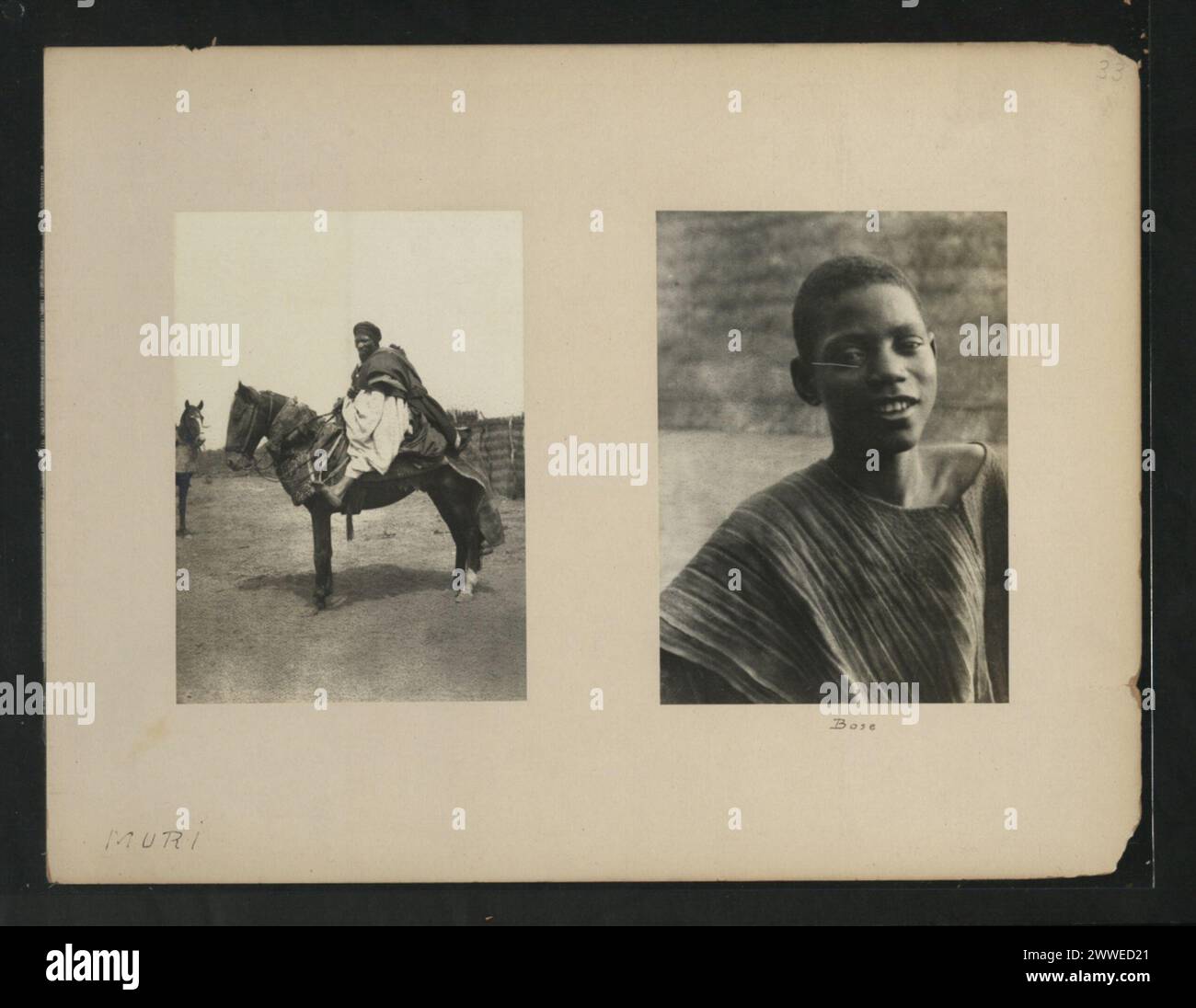 Blick auf Muri, zeigt die Siedlung und die umliegenden Gemeindestrukturen in Bose. Stockfoto
