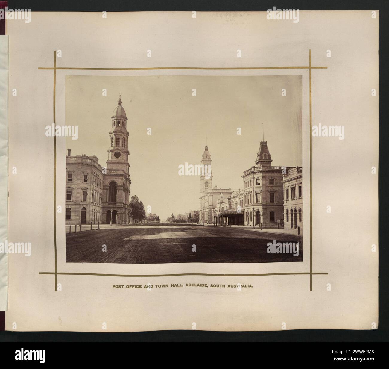 Das Postamt und das Rathaus in Adelaide, das 1876 erbaut wurde, kombinierten die Postdienste mit der Stadtverwaltung und öffentlichen Versammlungen. Stockfoto