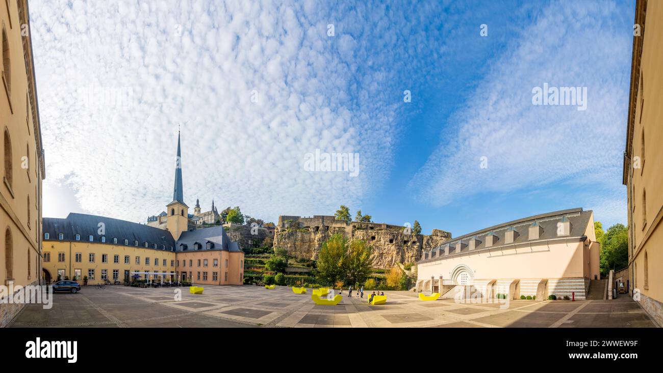 Abtei NeimÃnster, Abbaye de NeimÃnster, Abtei Neumünster, Abtei Neumünster, Abtei Neumünster Luxemburg Stadt Luxemburg, LÃt Luxemburg Luxemburg NeimÃnster Stockfoto