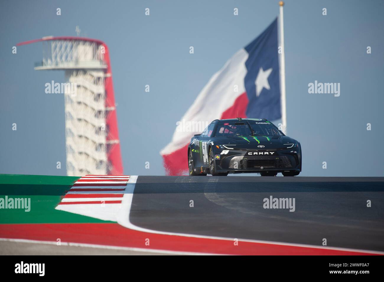 Amerika. März 2024. TY Gibbs (54) mit Joe Gibbs Racing, Training am frühen Morgen beim EchoPark Automotive Grand Prix, Circuit of the Americas. Austin, Texas. Mario Cantu/CSM/Alamy Live News Stockfoto