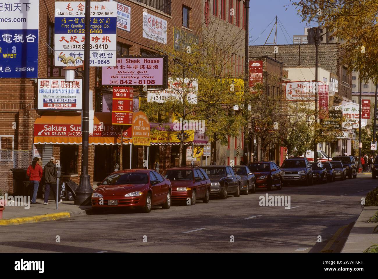 Chicago, Illinois, USA – Chinatown, West Cermak Road Scene Stockfoto