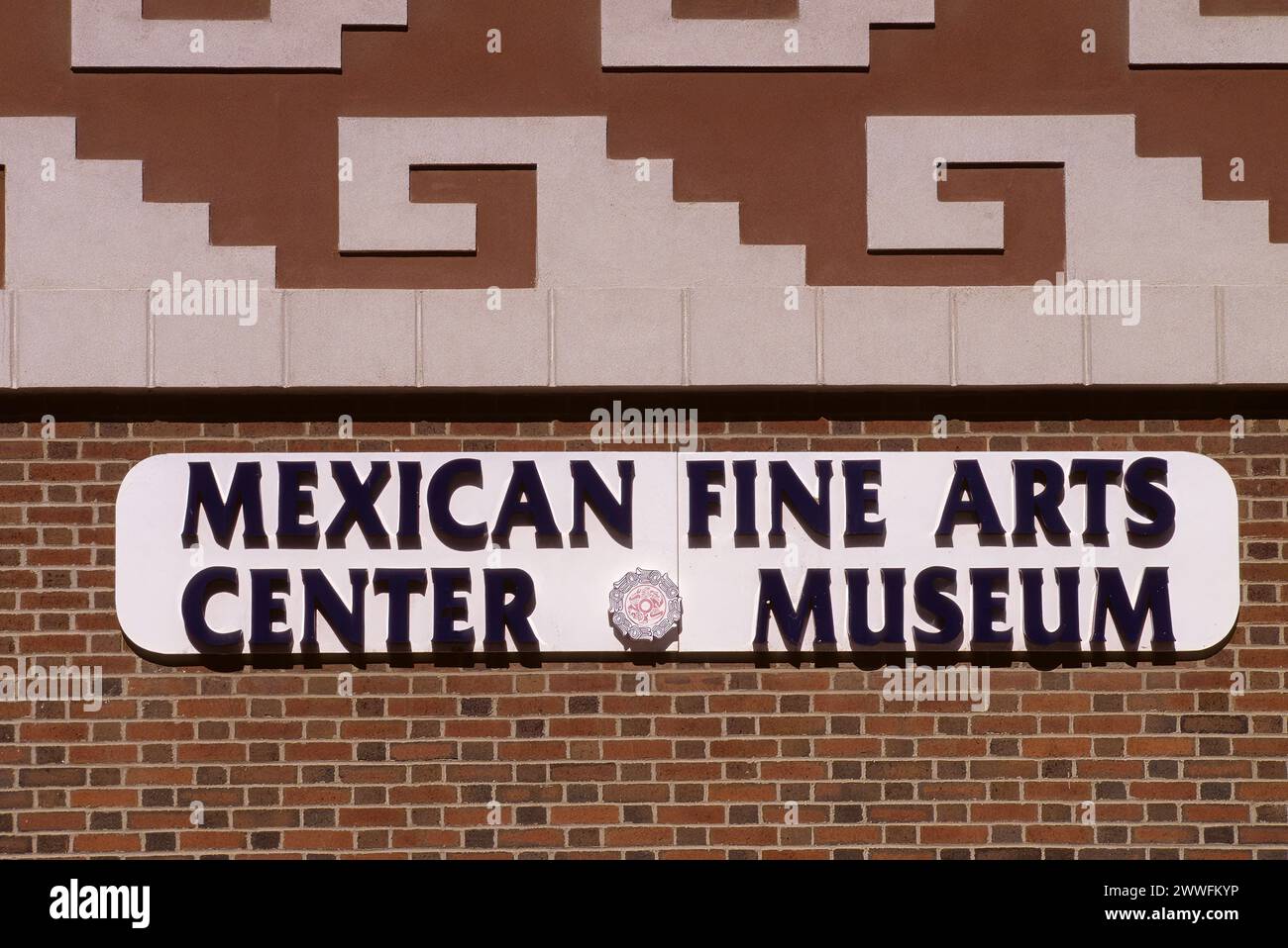 Chicago, Illinois, USA - Pilsen, mexikanisch-amerikanisches Viertel, Mexican Fine Arts Center Museum Stockfoto