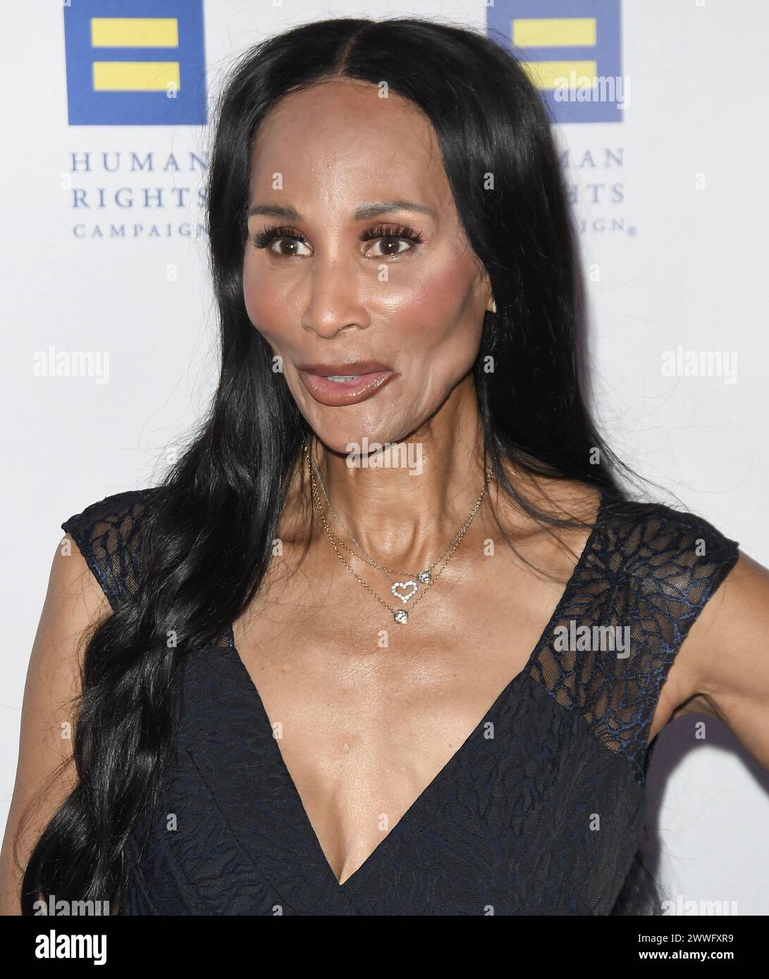 Los Angeles, USA. März 2024. Beverly Johnson kommt am Samstag, den 24. März 2024, zum Abendessen der Menschenrechtskampagne 2024 in Los Angeles im Fairmont Century Plaza in Los Angeles, KALIFORNIEN. (Foto: Sthanlee B. Mirador/SIPA USA) Credit: SIPA USA/Alamy Live News Stockfoto