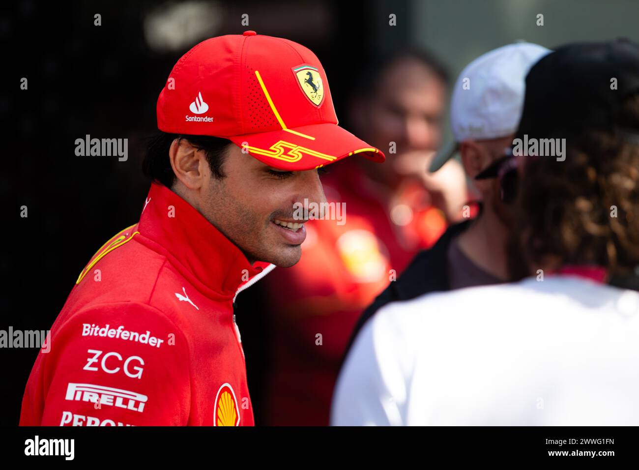 Albert Park, Australien, 24. März 2024. Carlo Sainz wird während des F1 Rolex Australian Grand Prix auf dem Melbourne Grand Prix Circuit am 24. März 2024 in Albert Park, Australien, gesehen. Quelle: Dave Hewison/Speed Media/Alamy Live News Stockfoto