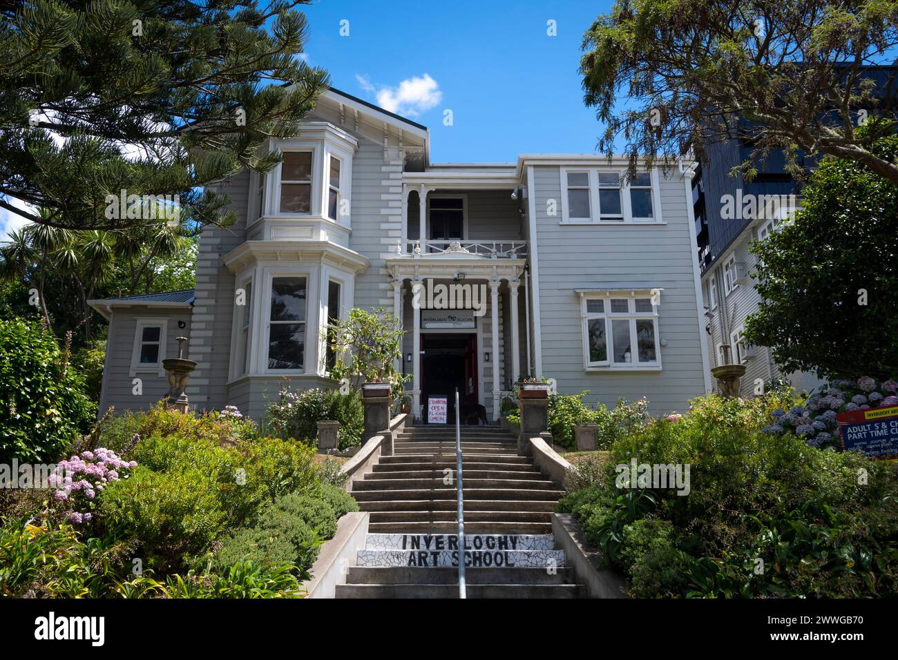 Inverlochy Art School, Inverlochy House, Wellington, Nordinsel, Neuseeland Stockfoto