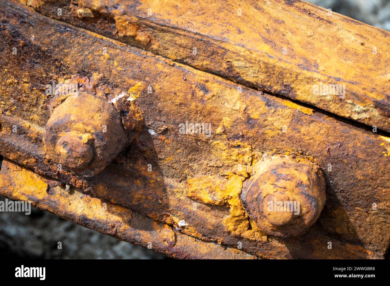 Rostige Bahnlinien, Foxton Beach, Manawatu, Nordinsel, Neuseeland Stockfoto