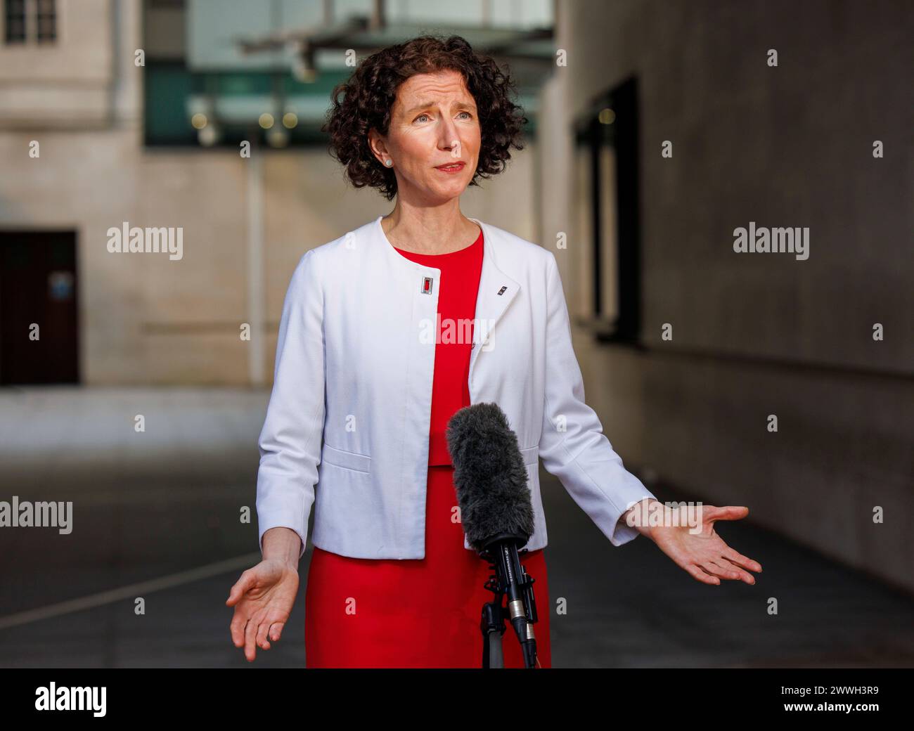 London, Großbritannien. März 2024. Anneliese Dodds gibt ein Interview mit den Medien. Anneliese Dodds, Schattenministerin für Frauen und Gleichstellung und Vorsitzende der Labour Party, am Sonntag bei der BBC mit Laura Kuenssberg. Quelle: Mark Thomas/Alamy Live News Stockfoto