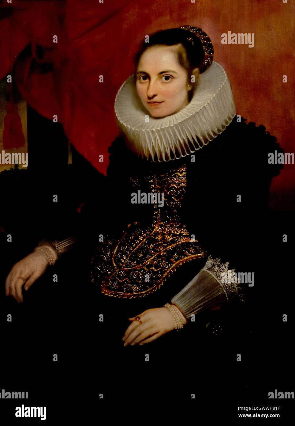 Maria van Ghinderdeuren von Cornelis de Vos 1625 Museum Mayer van den Bergh, Antwerpen, Belgien, Belgien. Stockfoto