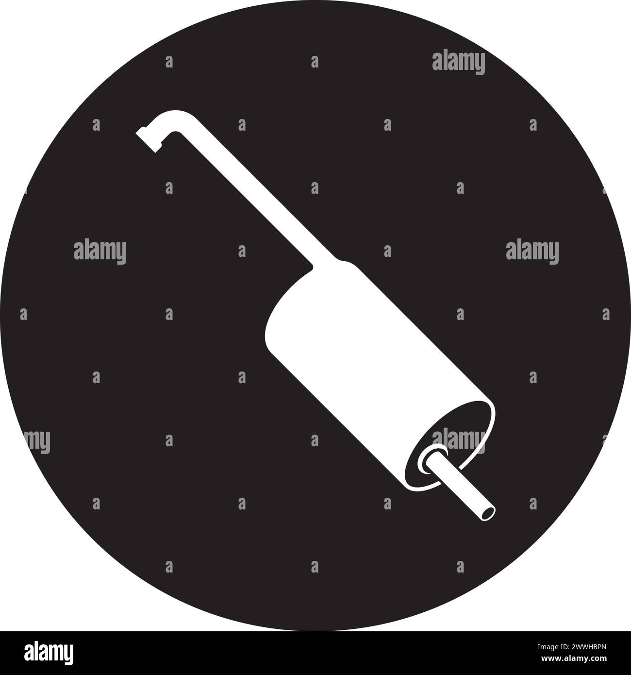 Vektor-Symbolvorlage für das Auspuffsymbol Stock Vektor