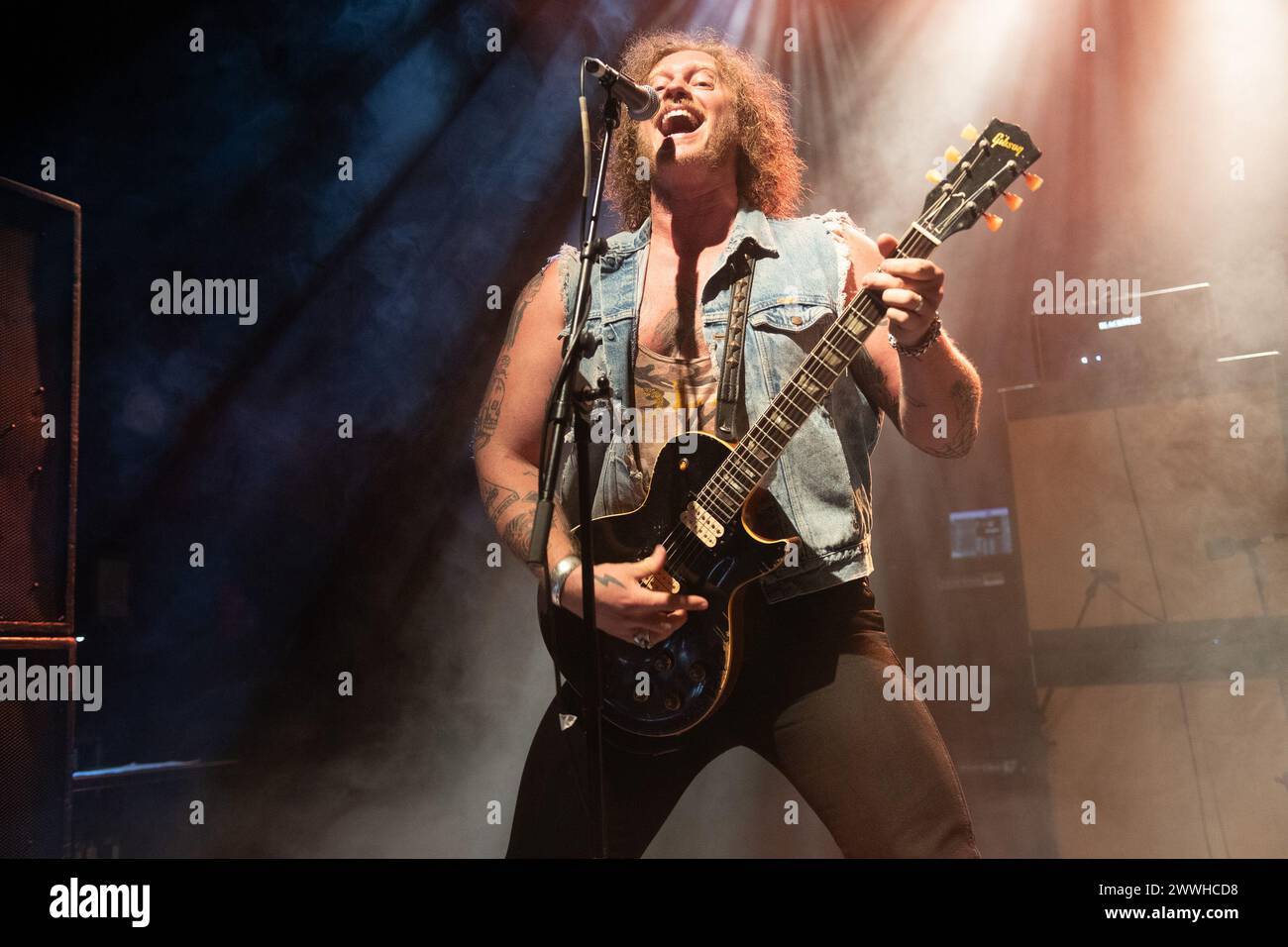 London, Großbritannien. März 2024. Der US-amerikanische Blues-Rock-Gitarrist und Sänger Jared James Nichols tritt im Bush Empire von O2 Shepherd auf. Quelle: Justin Ng/Alamy Live News Stockfoto