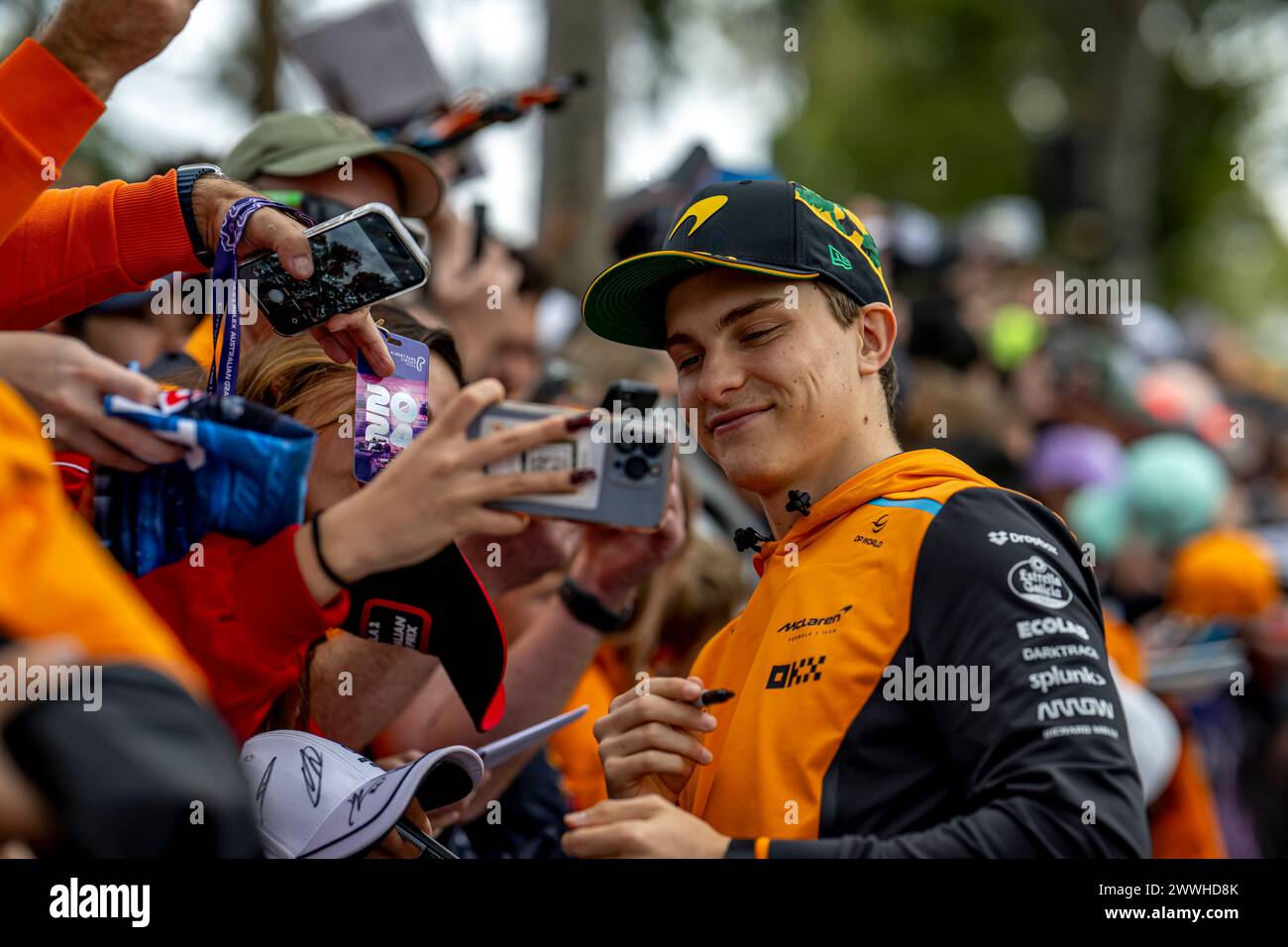 Melbourne, Australien, 24. März, Oscar Piastri, aus Australien, tritt für McLaren F1 an. Wettkampftag, Runde 03 der Formel-1-Meisterschaft 2024. Quelle: Michael Potts/Alamy Live News Stockfoto