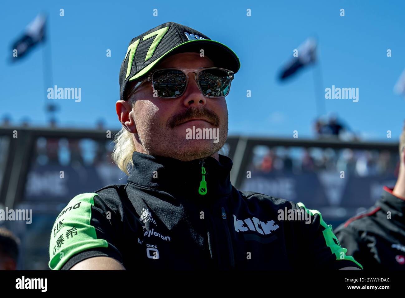 Melbourne, Australien, 24. März, tritt Valtteri Bottas aus Finnland um das Stake F1 Team an. Wettkampftag, Runde 03 der Formel-1-Meisterschaft 2024. Quelle: Michael Potts/Alamy Live News Stockfoto