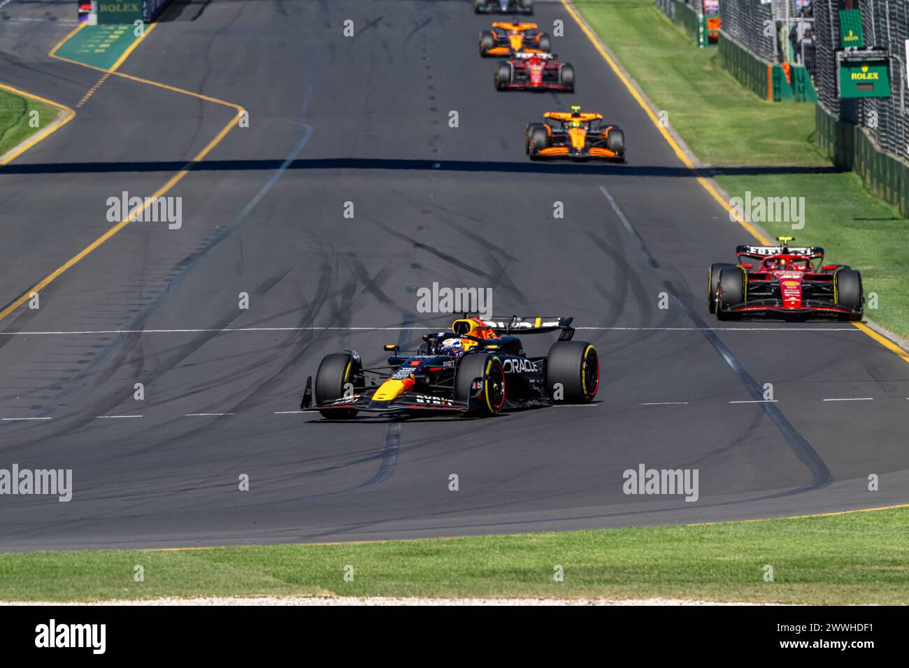 Melbourne, Australien, 24. März, Max Verstappen, aus den Niederlanden, tritt für Red Bull Racing an. Wettkampftag, Runde 03 der Formel-1-Meisterschaft 2024. Quelle: Michael Potts/Alamy Live News Stockfoto