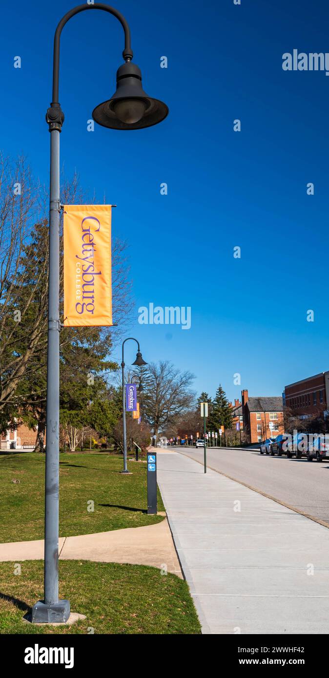 Gebäude auf dem Campus des Gettysburg College Stockfoto