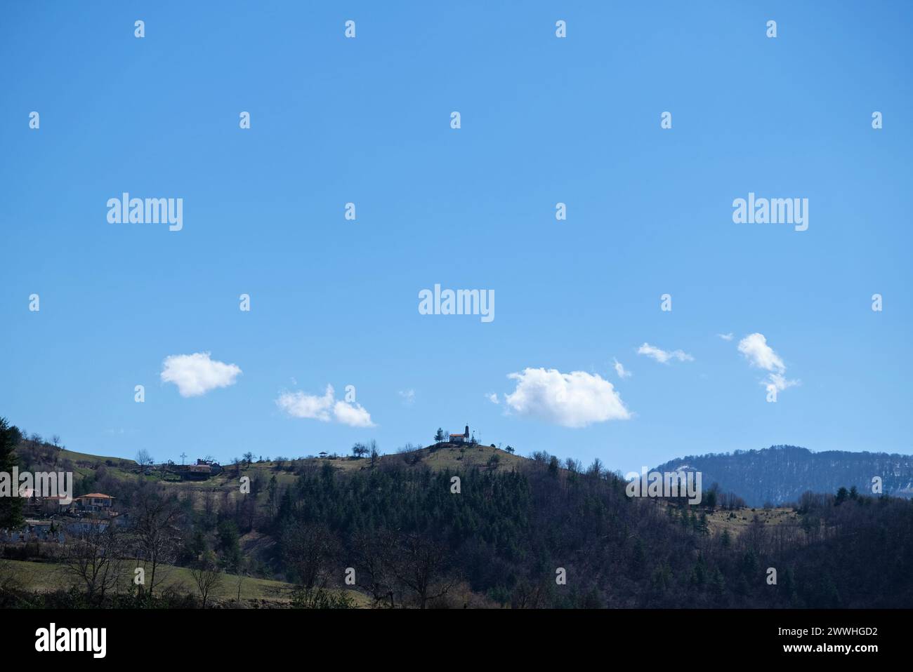 Eine wunderschöne Aussicht vom Rhodopen in Bulgarien Stockfoto