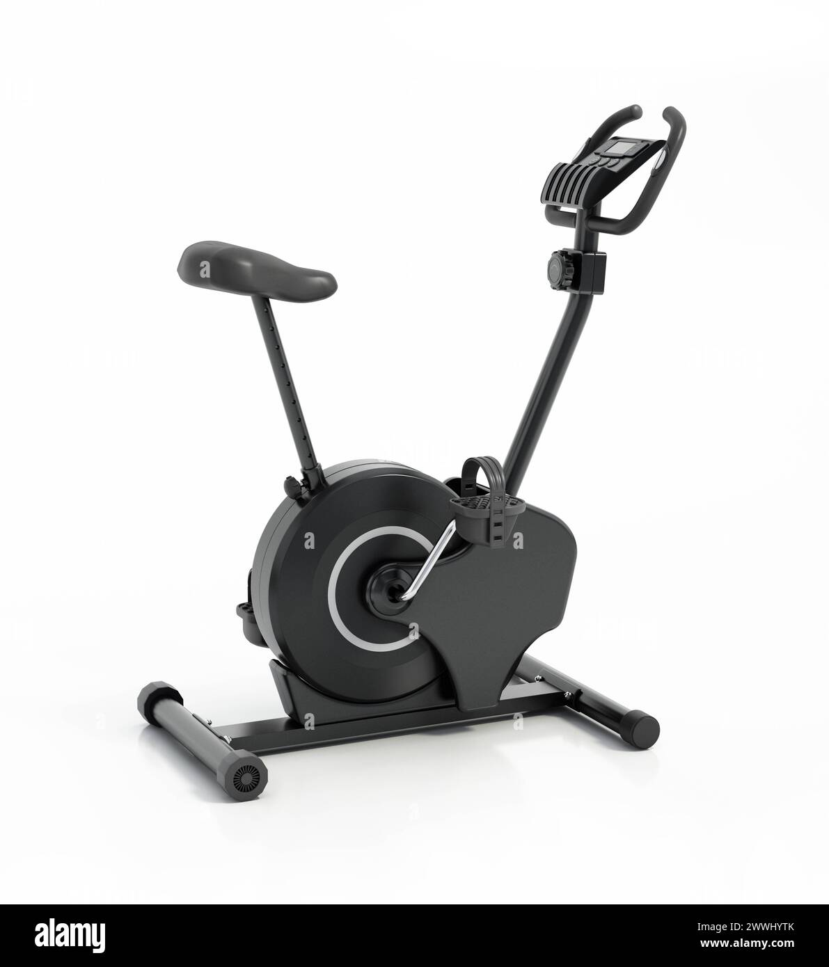 Heimtrainer isoliert auf weißem Hintergrund. 3D-Illustration Heimtrainer isoliert auf weißem Hintergrund. 3D-Abbildung. Heimtrainer, isoliert auf Wi Stockfoto