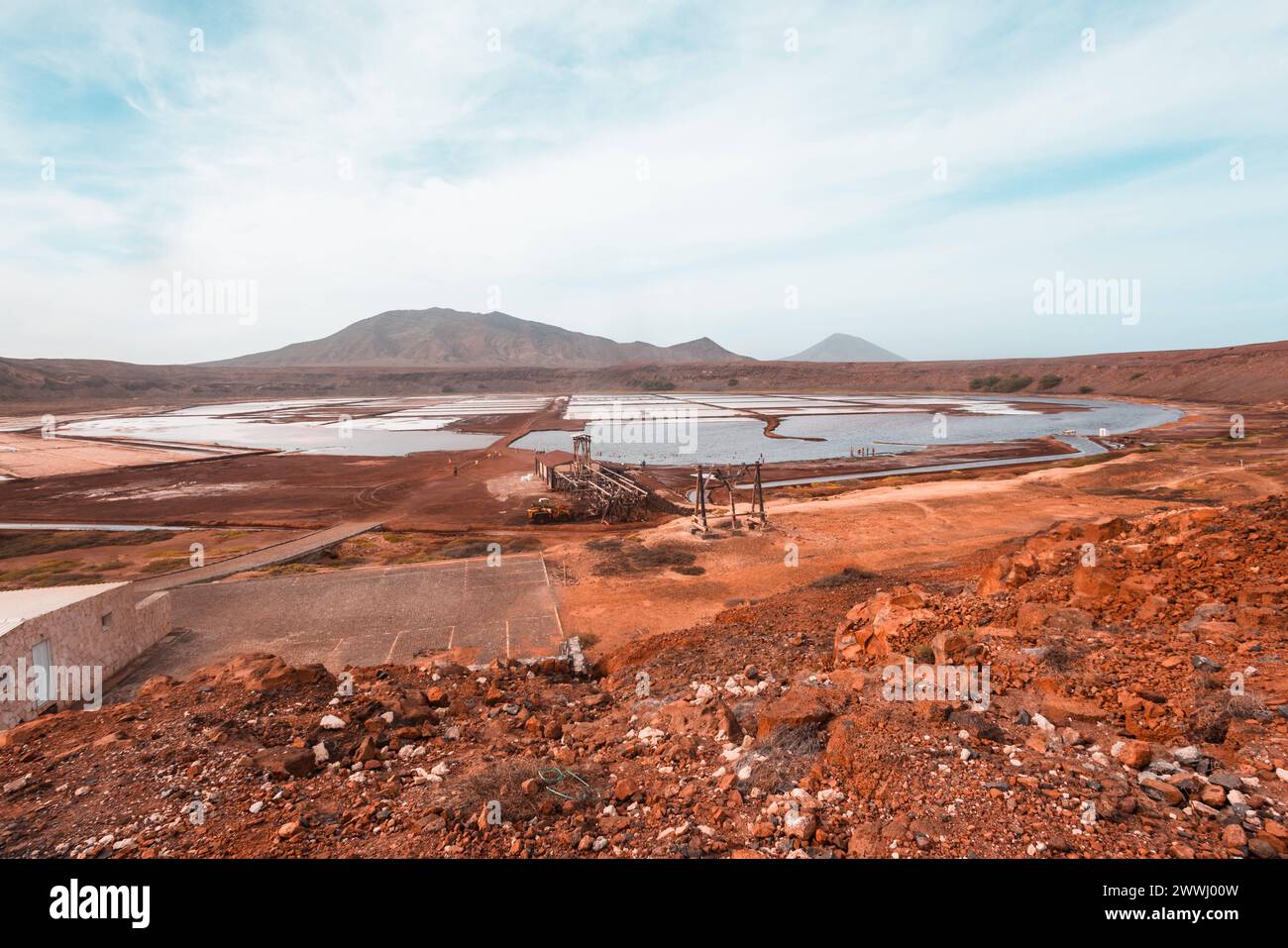 Die Salinas Pedra de Luma auf der Insel Sal, Kap Verde, Afrika die Salinas Pedra de Luma auf der Insel Sal, Kap Verde, die Salinas Pedra de Luma at Stockfoto