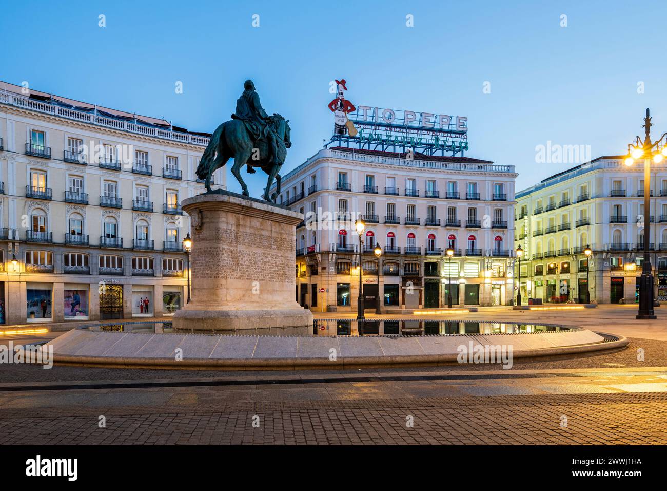 Platz Puerta del Sol, Madrid, Spanien Stockfoto