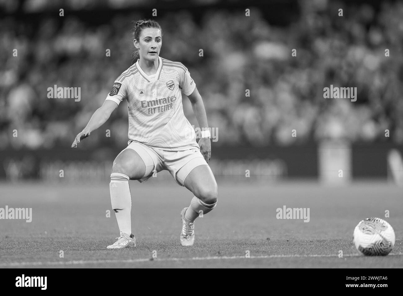 Birmingham, Großbritannien. März 2024. Arsenals Emily Fox im Spiel der FA Women's Super League zwischen Aston Villa Women und Arsenal Women im Villa Park, Birmingham, England am 24. März 2024. Foto von Stuart Leggett. Nur redaktionelle Verwendung, Lizenz für kommerzielle Nutzung erforderlich. Keine Verwendung bei Wetten, Spielen oder Publikationen eines einzelnen Clubs/einer Liga/eines Spielers. Quelle: UK Sports Pics Ltd/Alamy Live News Stockfoto