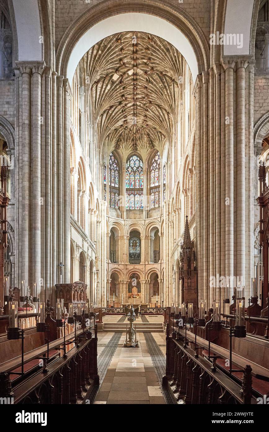 Norwich Kathedrale, Norwich, Norfolk, England, Vereinigtes Königreich Stockfoto