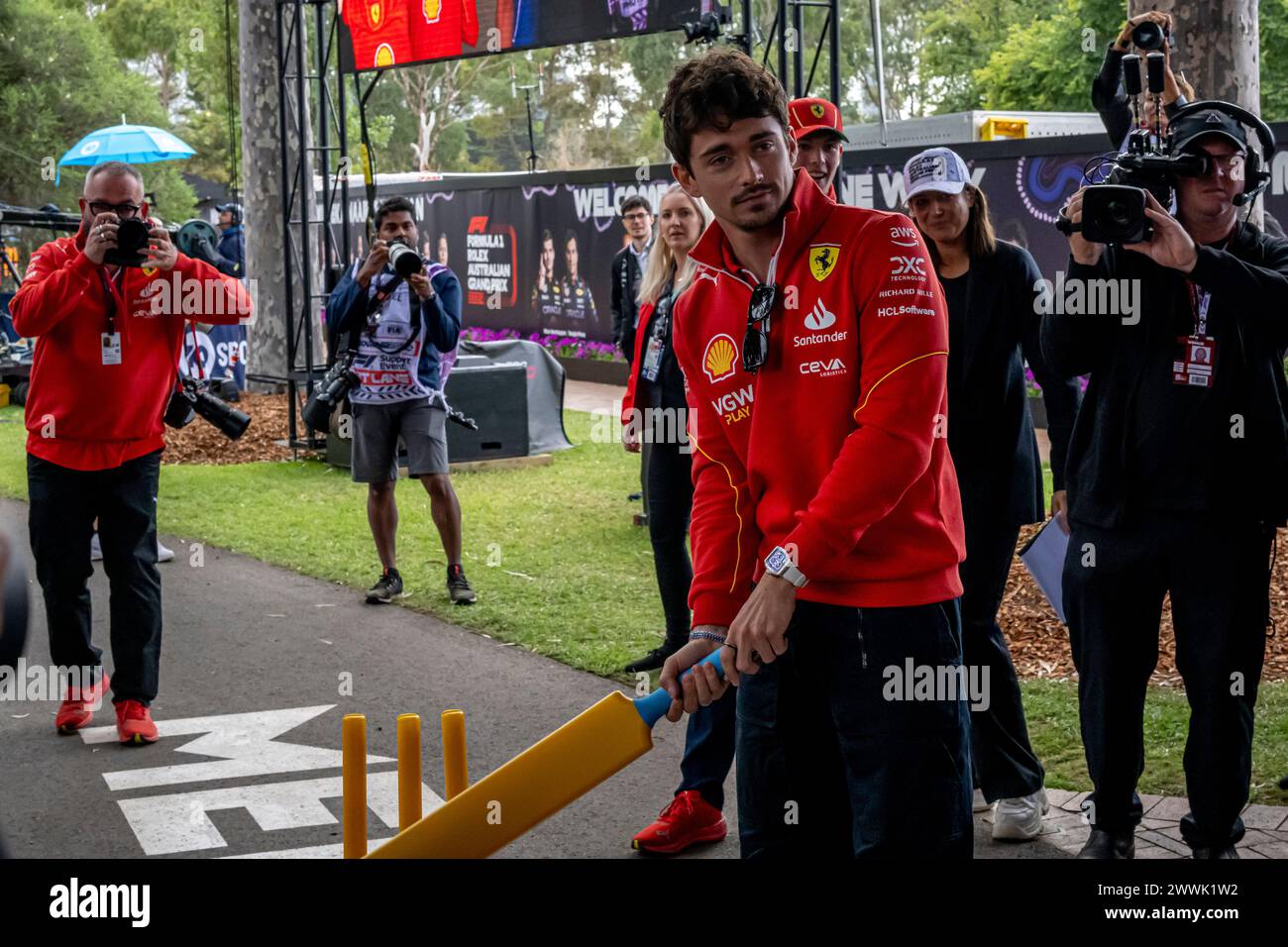 Melbourne, Australien, 23. März, tritt Charles Leclerc aus Monaco für Ferrari an. Qualifying, Runde 03 der Formel-1-Meisterschaft 2024. Quelle: Michael Potts/Alamy Live News Stockfoto