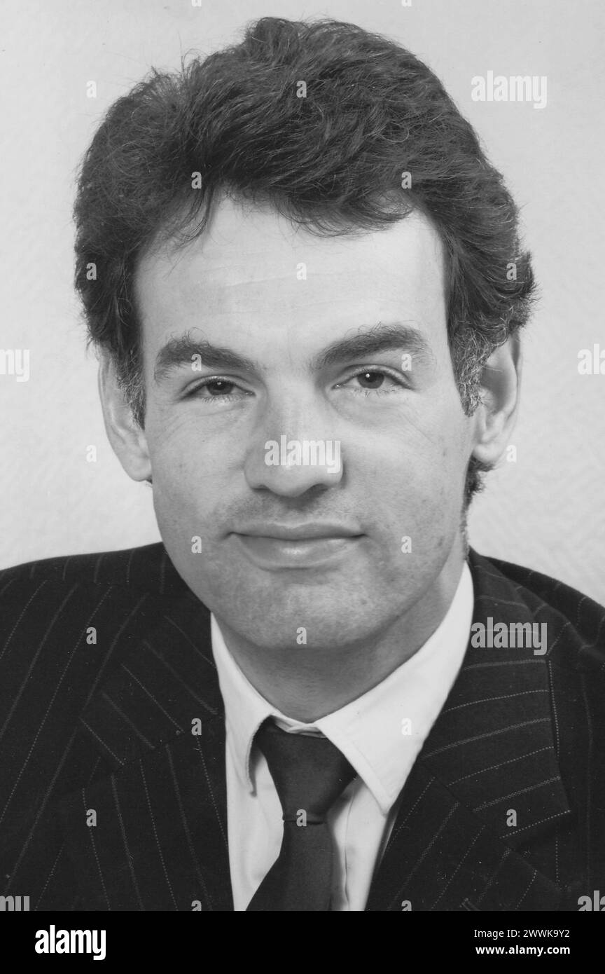 ROD FABRICIUS, CLERK OF THE COURSE UND GENERAL MANAGER, GOODWOOD RACE COURSE, 1987 PIC MIKE WALKER 1987 Stockfoto