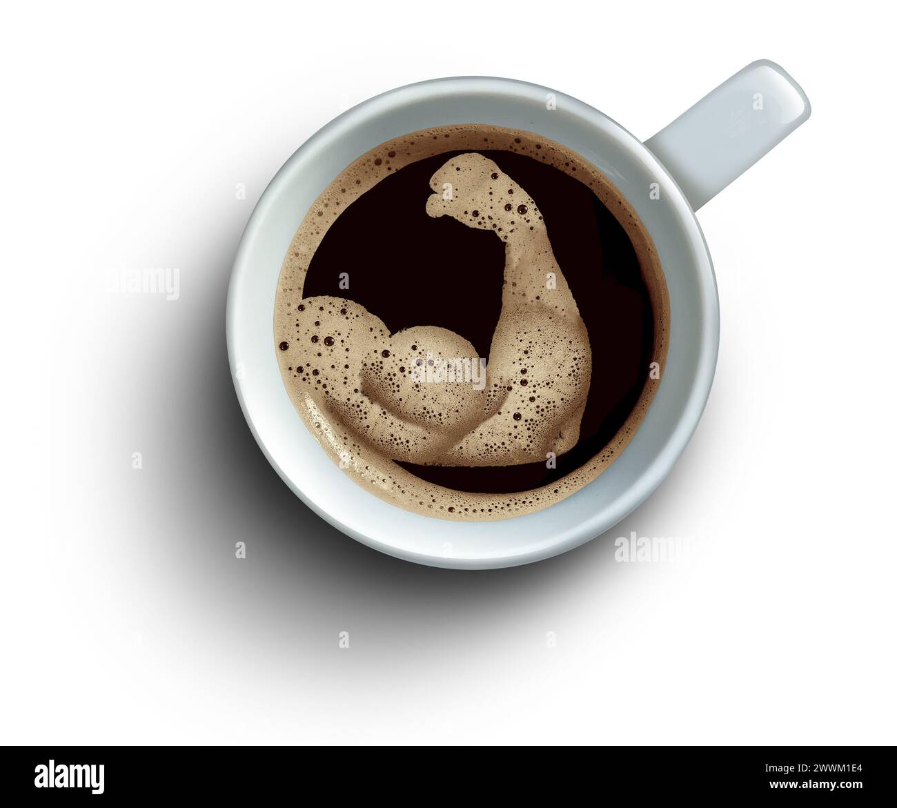 Kaffee Gesundheit Vorteile wie Trigonelline hält Muskeln gesund und reduziert Entzündungen und Herz Gesundheit hilft bei Langlebigkeit und Verlangsamung des Alterns. Stockfoto