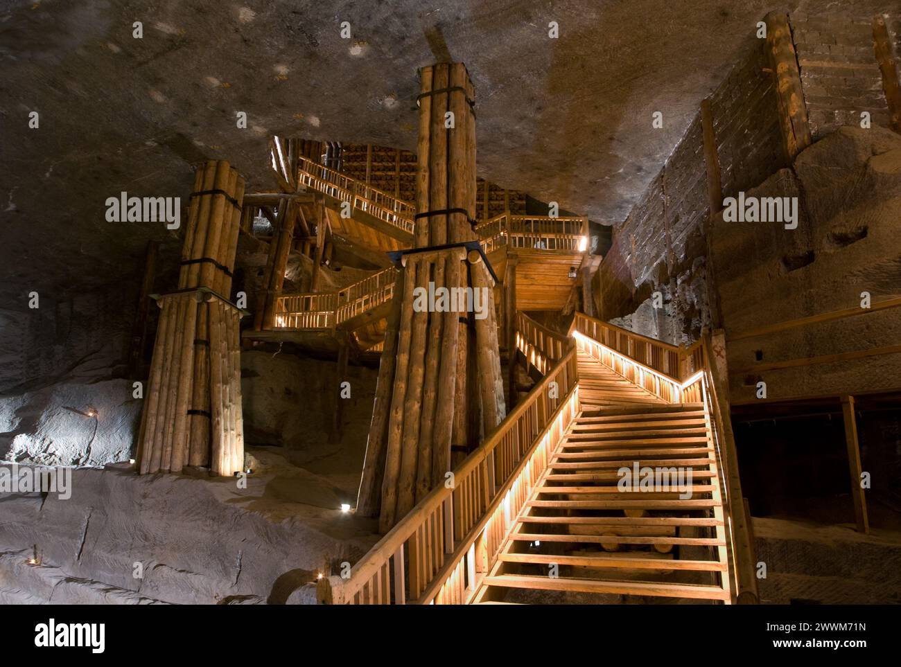 Salzbergwerk Wieliczka, Polen Stockfoto