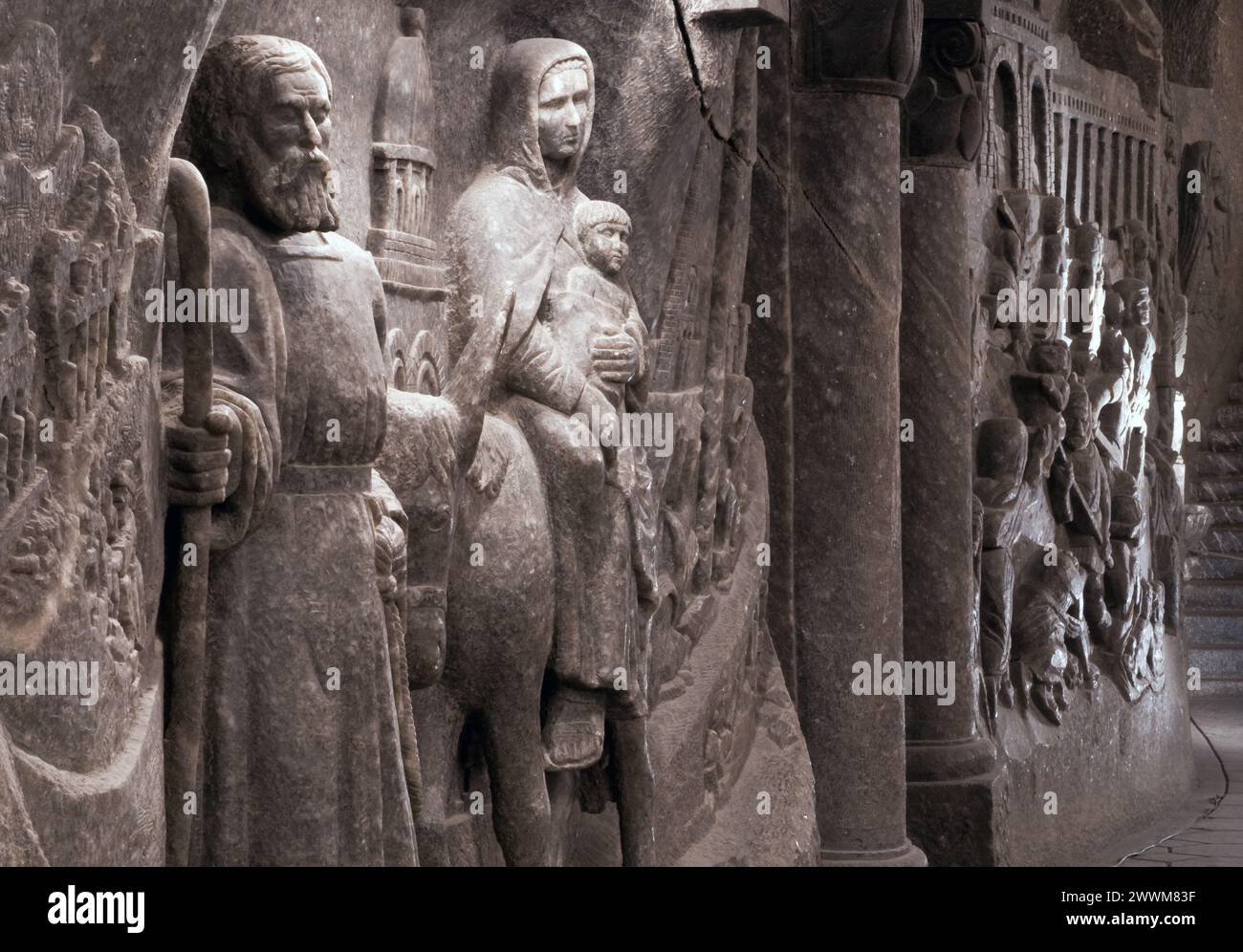 Salzbergwerk Wieliczka, Polen Stockfoto