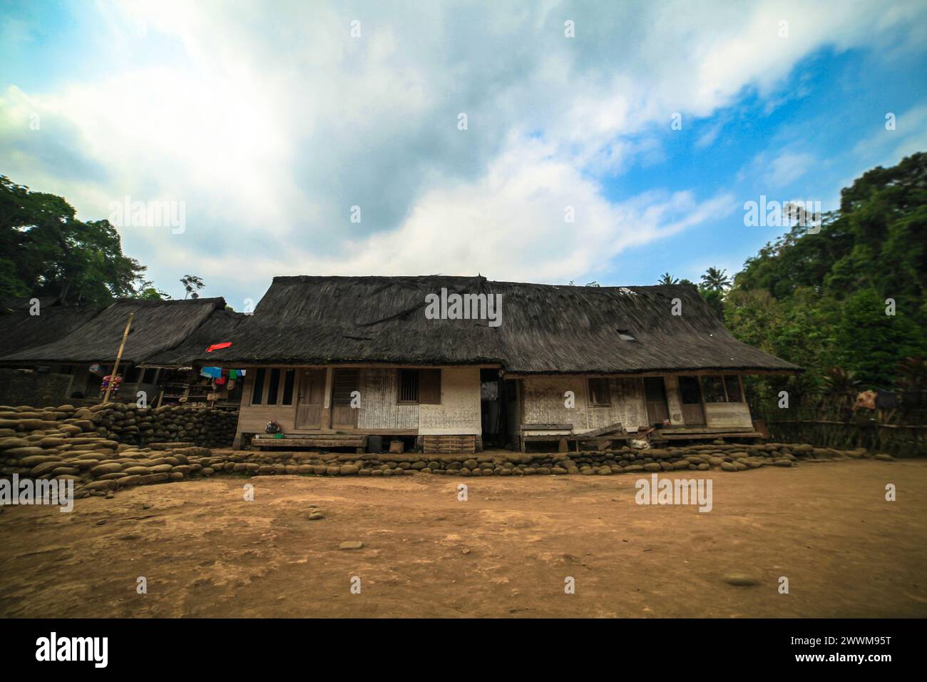 sundanese, Traditional House, Indonesien Stockfoto