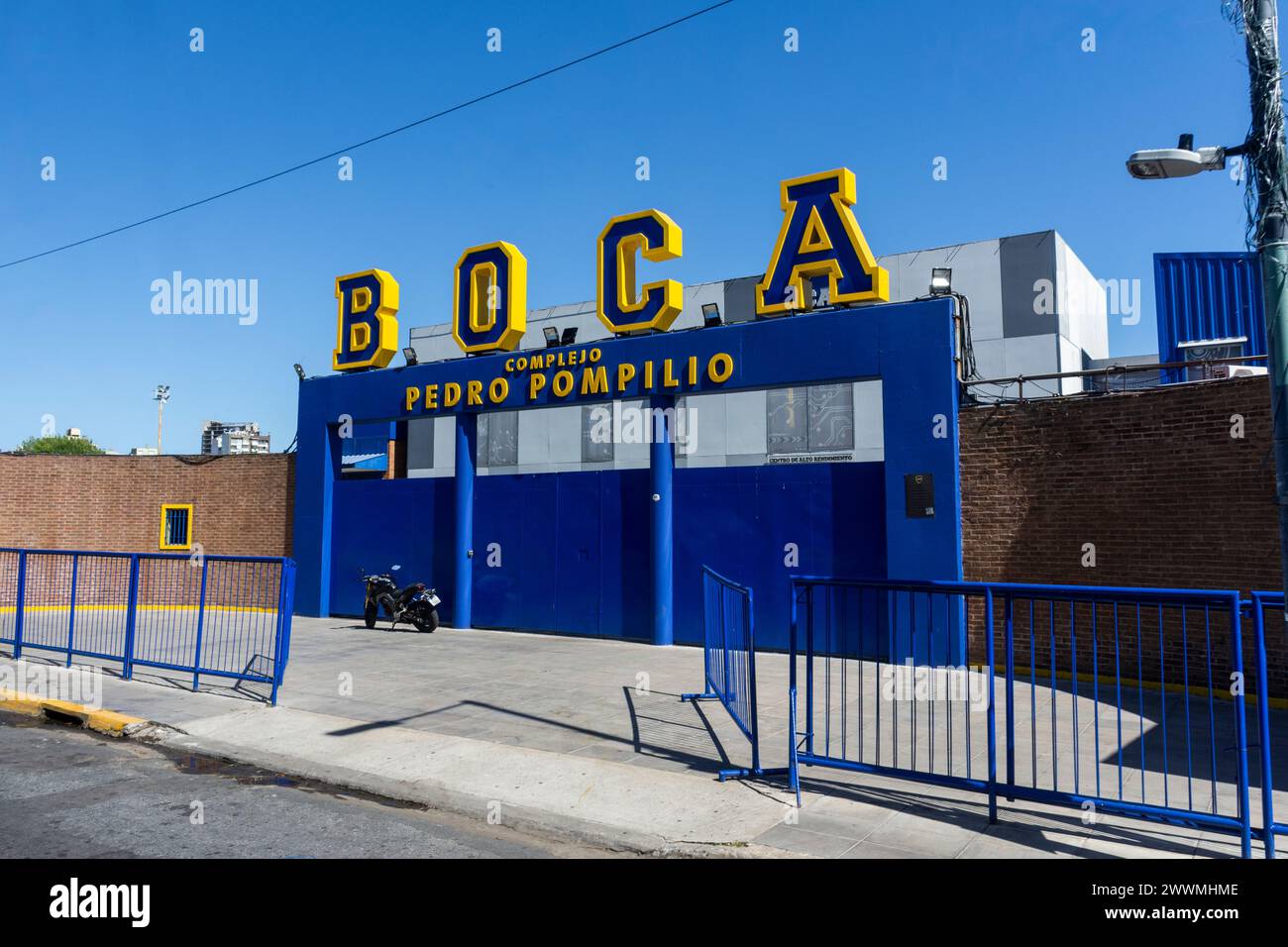 Wunderschöner Blick auf das La Bombonera Fußballstadion für Boca Juniors Stockfoto