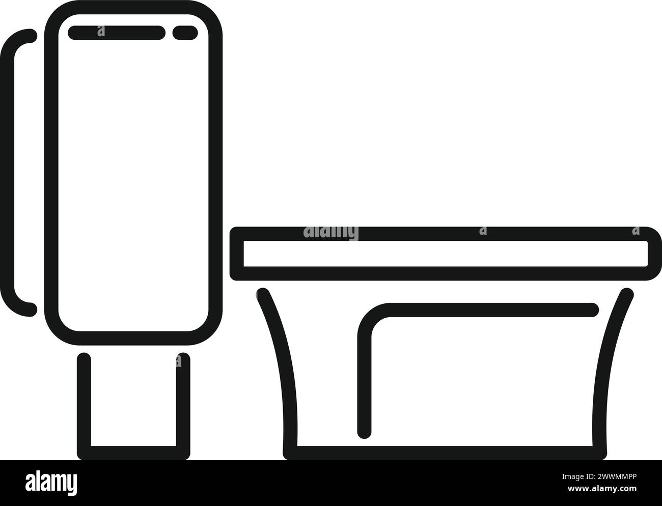 CT Medical Scan Symbol Kontur Vektor. Medizinische Radiologie. mrt-Untersuchungsscanner Stock Vektor