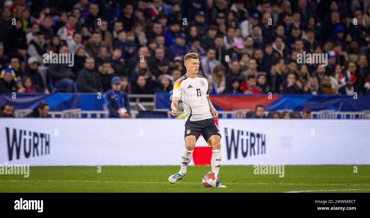 Lyon, Frankreich. März 2024. Toni Kroos (Deutschland) Frankreich - Deutschland Frankreich - Deutschland 23.03.2024 Copyright (nur für journalistische Zwecke Stockfoto