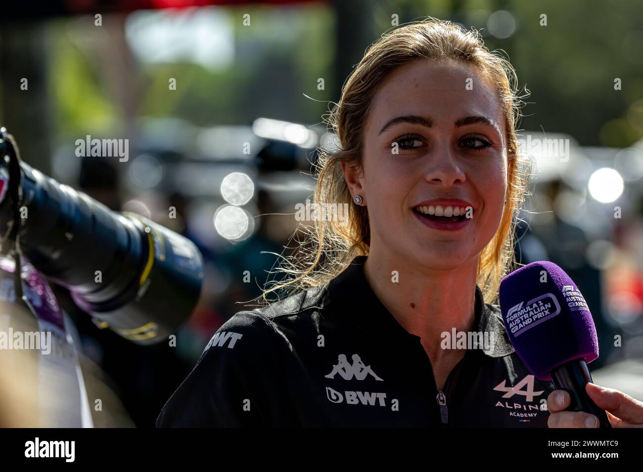 AUSTRALIA ALBERT PARK CIRCUIT, AUSTRALIEN - 21. MÄRZ: Sophia Florsch, während des Grand Prix von Australien am Australia Albert Park Circuit am Donnerstag, 21. März 2024 in Melbourne, Australien. (Foto: Michael Potts/BSR Agency) Credit: BSR Agency/Alamy Live News Stockfoto