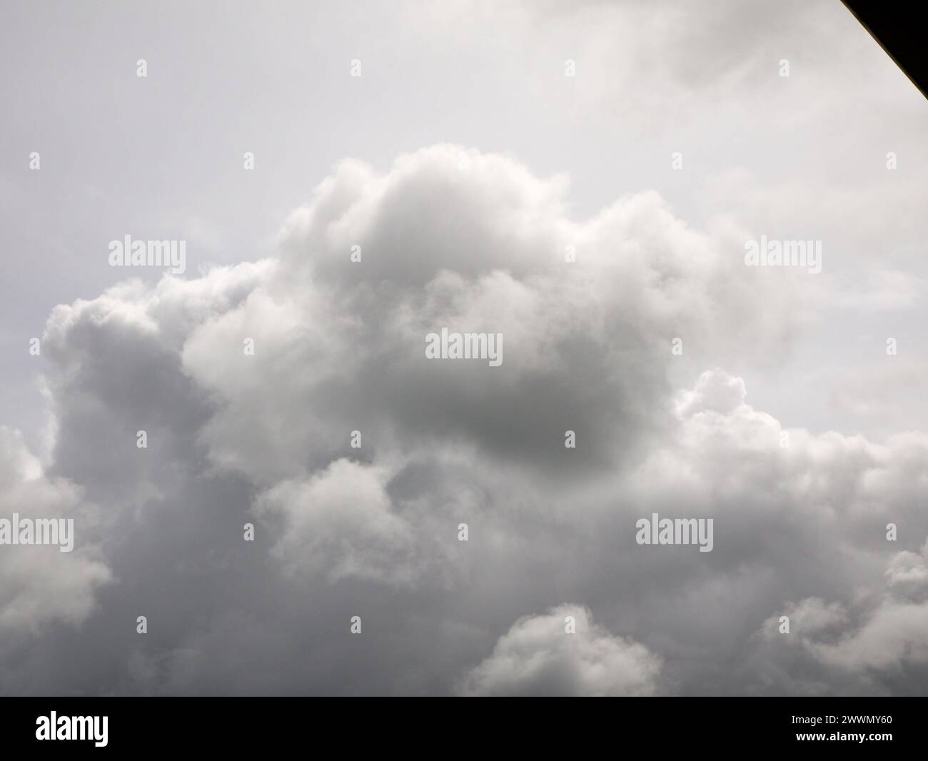 Weiße Cumulus-Wolken Hintergrund, Sommerwolken Stockfoto