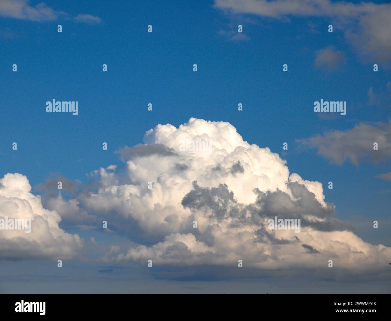 Weiße Cumulus-Wolken Hintergrund, Sommerwolken Stockfoto