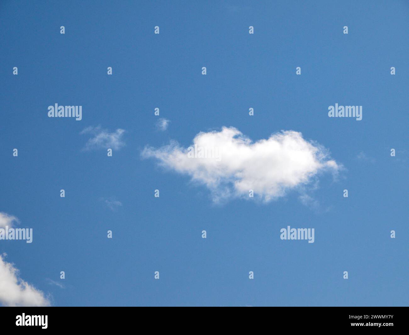 Weiße Cumulus-Wolken Hintergrund, Sommerwolken Stockfoto