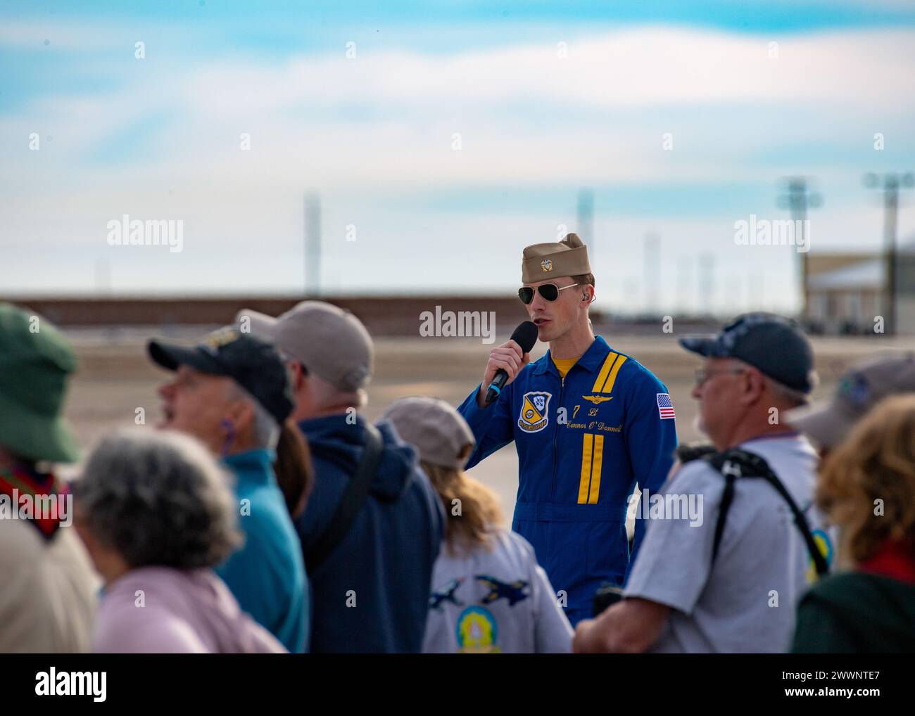 Die Blue Angels führen derzeit Wintertrainings in der Naval Air Facility (NAF) El Centro, Kalifornien, durch, um die kommende Flugschau-Saison 2024 vorzubereiten. Marineblau Stockfoto
