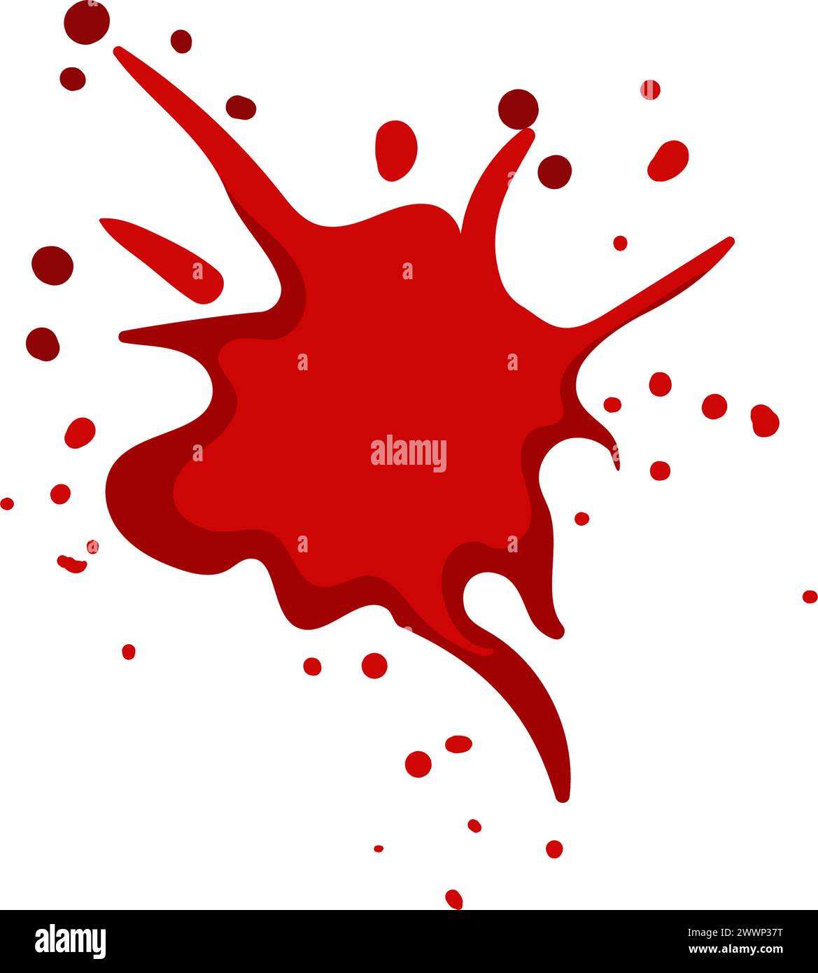 Fleck Blut Spritzer Cartoon Vektor Illustration Stock Vektor