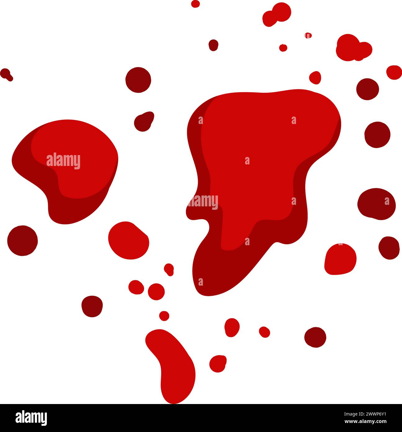 Horror Blood Splatter Cartoon Vektor Illustration Stock Vektor