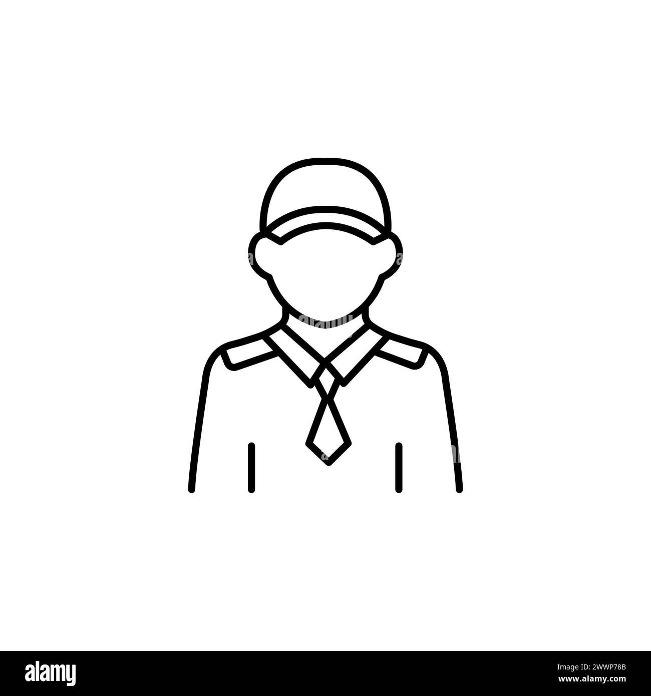 Symbol für den Sicherheitsschutz-Konturvektor. Symbol, Logo-Abbildung. Vektorgrafiken Stock Vektor