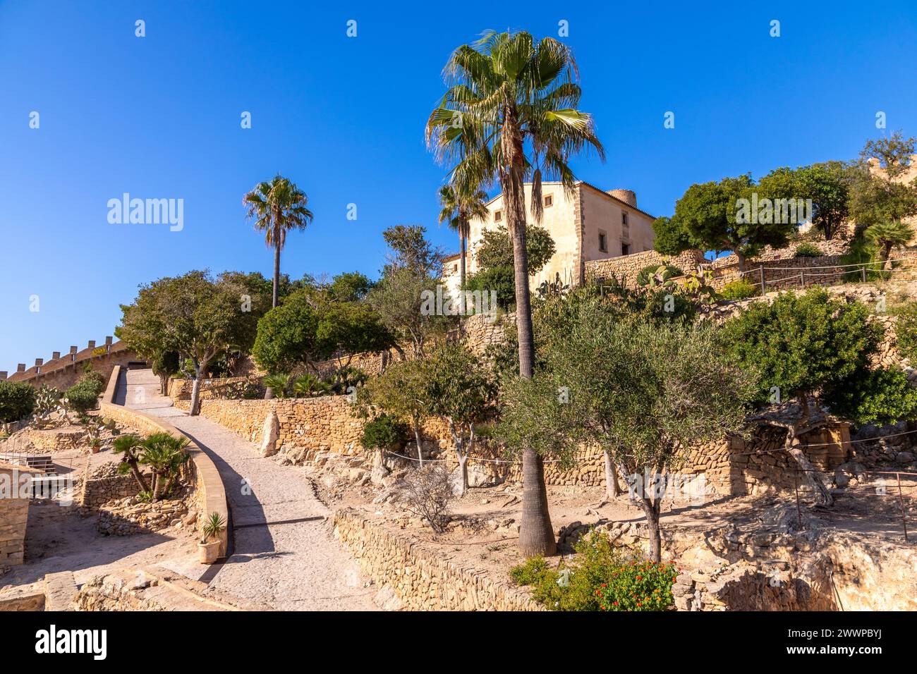 Mittelalterliche Festung von Capdepera, Insel Mallorca, Spanien Stockfoto