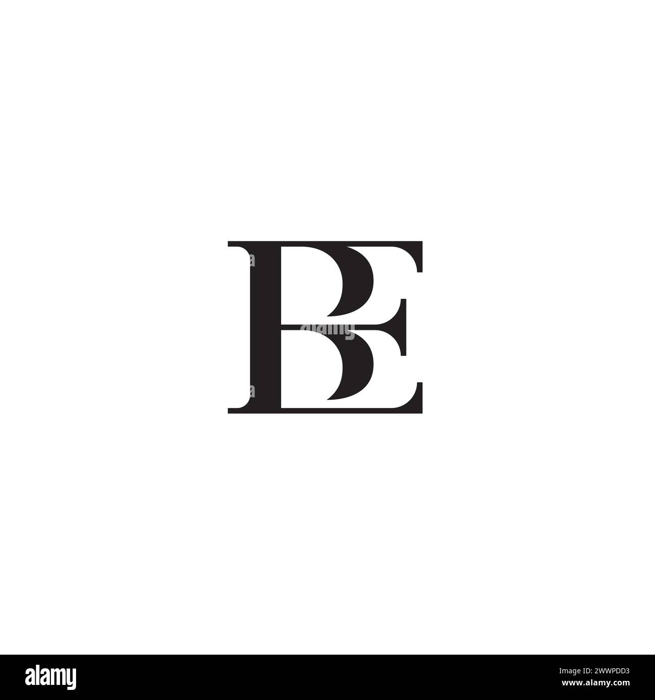 Letter BE oder EB Logo oder Icon Design Stock Vektor