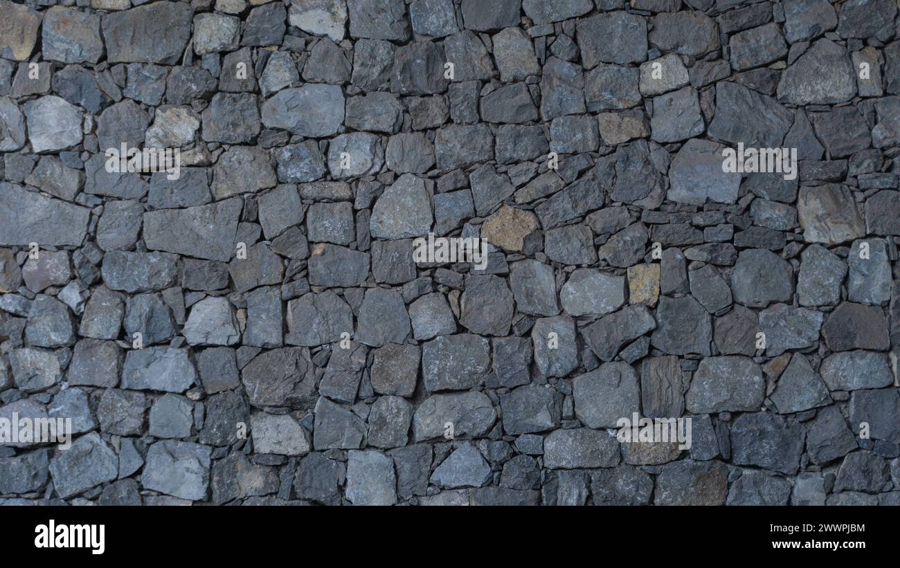 Robuste graue Steine, zeitloses Mauerwerk Stockfoto