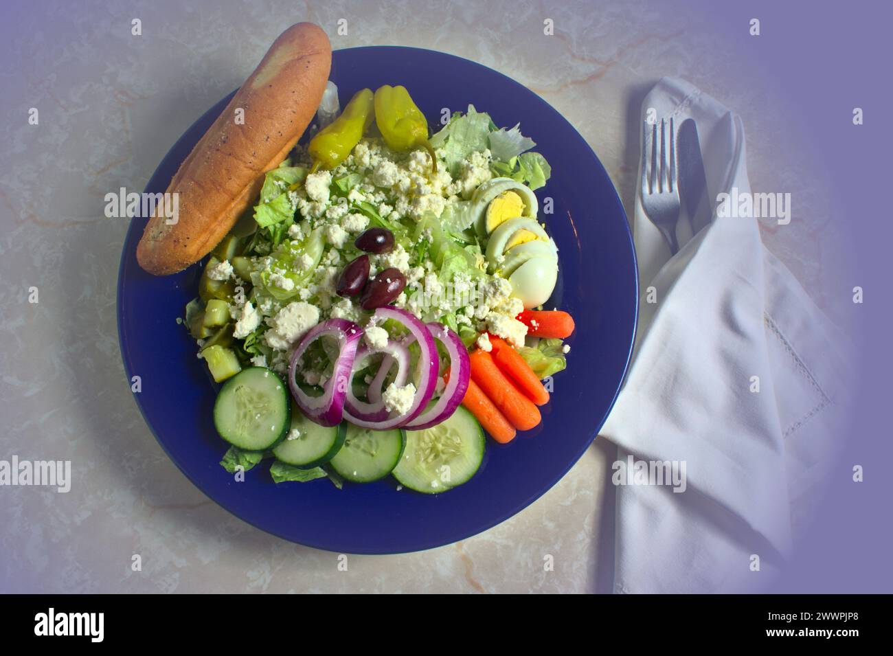 Griechischer Salat Stockfoto