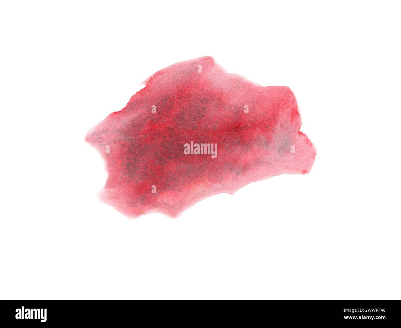 Rote abstrakte Textur. Weinflasche mit Wasserfarbe. Farbstriche. Gebürsteter gemalter Hintergrund. Aquarellspritzer. Flamme, Feuer. Abbildung Stockfoto